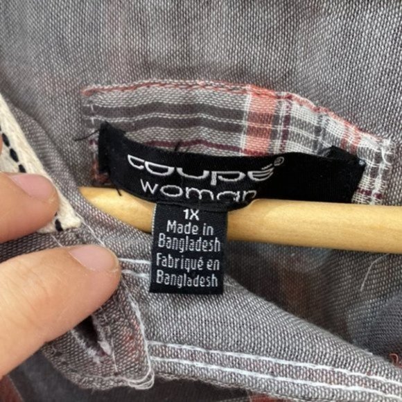 Not So Mystery Women 4 Plaid Button Down Shirts Mystery Box Size L/XL/XXL - Picture 6 of 13